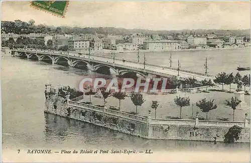 Cartes postales Bayonne Place du Reduit et Pont Saint Esprit