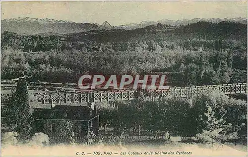 Cartes postales Pau Les Coteaux et la Chaine des Pyrenees