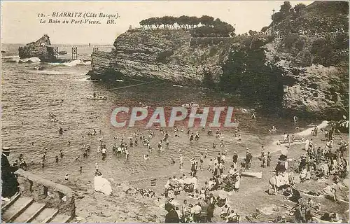 Ansichtskarte AK Biarritz Cote Basque Le Bain au Port Vieux