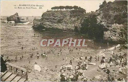 Cartes postales Biarritz Cote Basque Le Bain au Port Vieux