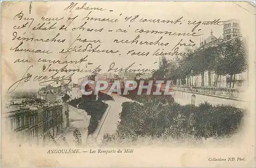 Cartes postales Angouleme Les Remparts du Midi