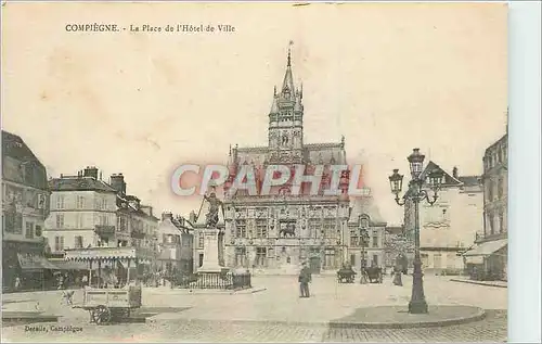 Cartes postales Compiegne La Place de l'Hotel de Ville