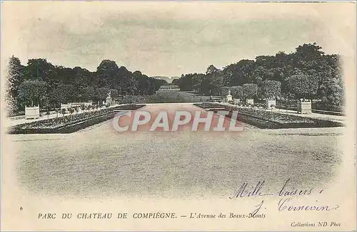 Cartes postales Parc du Chateau de Compiegne L'Avenue des Beaux Monts