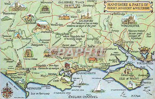 Cartes postales Hampshire Part of Dorset Somerset  Wiltshire