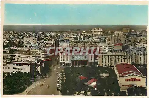 Cartes postales Casablanca Vue de la Poste et Avenue d'Amade