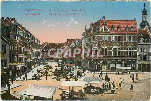 Cartes postales Sarrebruck Place du Marche St Jean