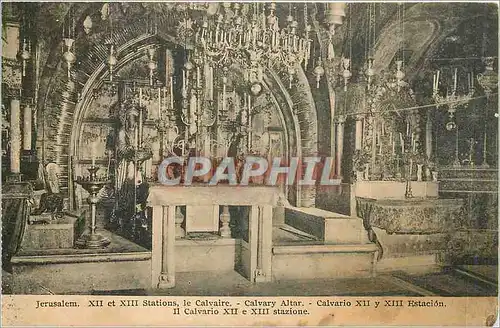 Cartes postales Jerusalem XII et XIII Stations le Calvaire