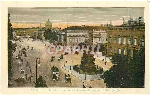 Cartes postales Berlin Unter den Linden mit Denkmal Friedrichs des Grossen