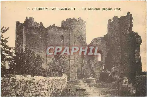 Cartes postales Bourbon l'Archambault Le Chateau Facade Sud