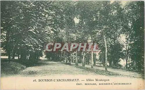 Cartes postales Bourbon l'Archambault Allees Montespan