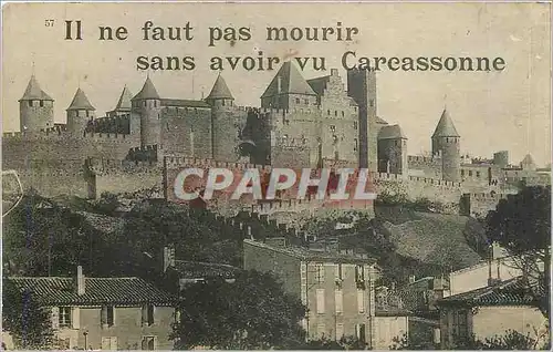 Cartes postales Il ne faut pas mourir sans avoir vu Carcassonne