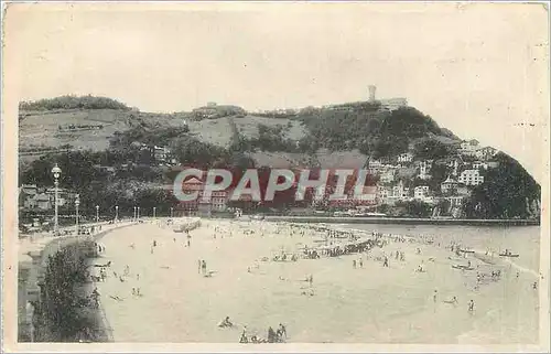 Ansichtskarte AK San Sebastian Monte Igueldo y Playa de Ondarreta