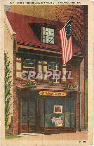 Cartes postales Betsy Ross House Philadelphia PA