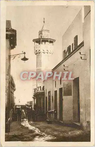 Cartes postales Tunis Rue Sidi Ben Ziad Minaret