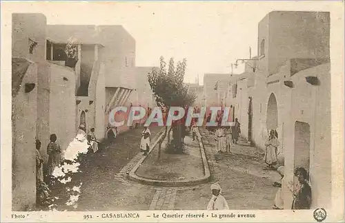 Ansichtskarte AK Casablanca Le Quartier reserve Le grande avenue