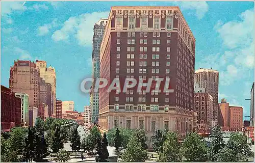 Cartes postales The Statler Hilton Detroit Facing Grand Circus Park at Washington Blvd and Bagley Avenue