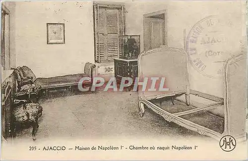 Ansichtskarte AK Ajaccio Maison de Napoleon Chambre ou naquit Napoleon I