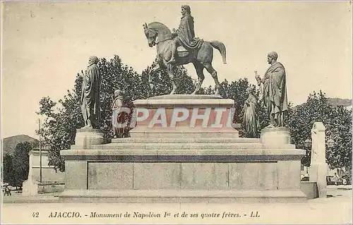 Cartes postales Ajaccio Monument de Napoleon et de ses quatre freres