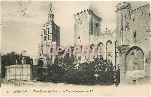 Ansichtskarte AK Avignon Notre Dame des Doms et la Tour Campana