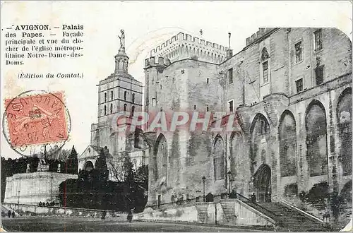 Cartes postales Avignon Palais des Papes Facade principale
