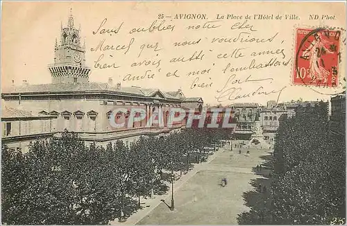 Cartes postales Avignon La Place de l'Hotel de Ville