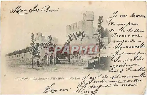 Cartes postales Avignon Les Remparts XIV siecle