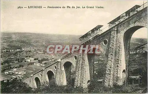 Cartes postales Lourdes Funiculaire du Pic du Jer Le Grand Viaduc