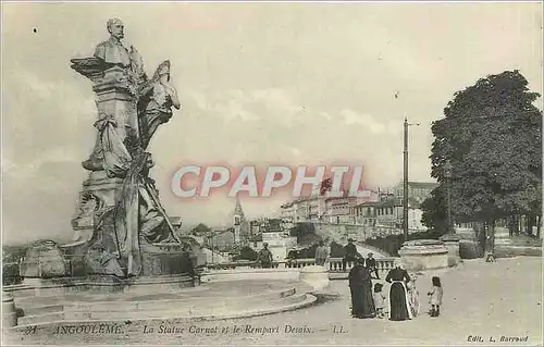 Cartes postales Angouleme La Statue Carnot et le Rermpart Desaix