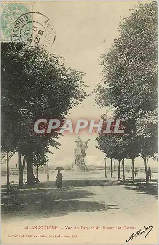 Cartes postales Angouleme Vue du Parc et du Monument Carnot