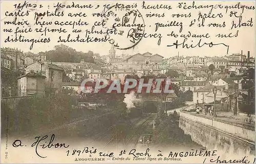 Ansichtskarte AK Angouleme Entree du Tunnel ligne de Bordeaux Train