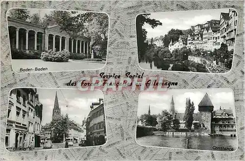 Cartes postales Allemagne Baden Baden Tubingen Fribourg Constance Service Social des Forces Francaises en Allema