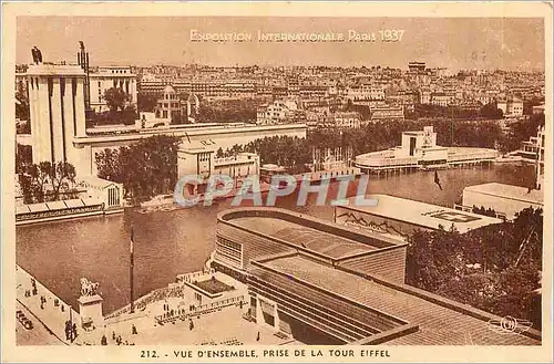 Cartes postales Exposition Internationale Paris 1937 Vue d'ensemble prise de la Tour Eiffel