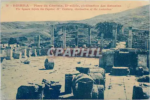 Cartes postales Djemila Place du Capitole II siecle civilisation des Antonins