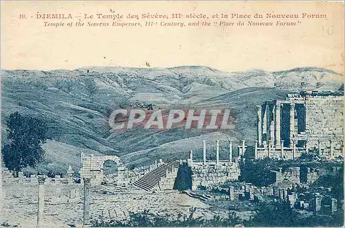 Cartes postales Djemila Le Temple des Severe III siecle et la Place du Nouveau Forum