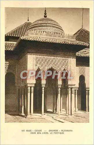 Ansichtskarte AK Art Arabe Espagne Grenade Alhambra Cour des Lions Le Portique