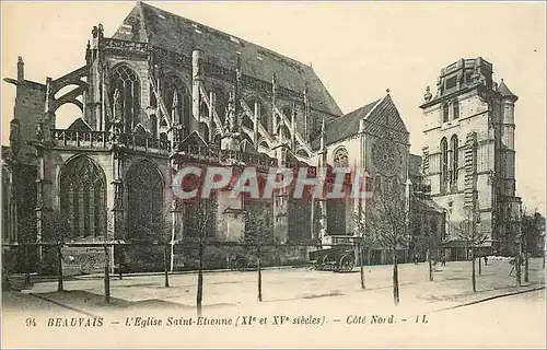 Cartes postales Beauvais L'Eglise Saint Etienne Cote Nord