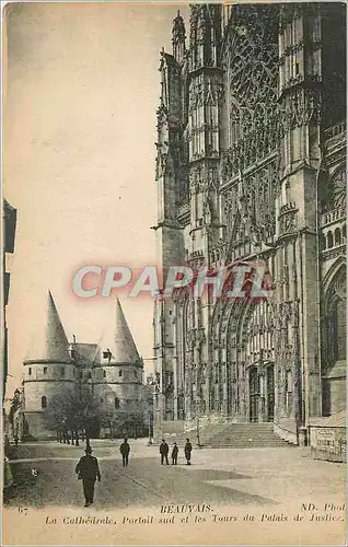 Ansichtskarte AK Beauvais La Cathedrale Portail sud et les Tours du Palais de Justice