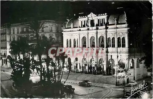 Cartes postales moderne Alger la nuit L'Opera