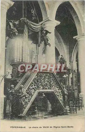 Ansichtskarte AK Poperinghe La chaire de Verite de l'Eglise Saint Bertin