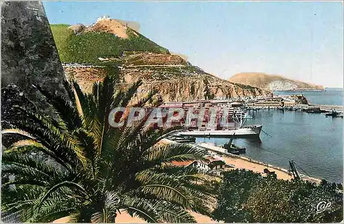 Ansichtskarte AK Oran Promenade de l'Etang Vue vers le Port Santa Cruz et Mers el Kebir