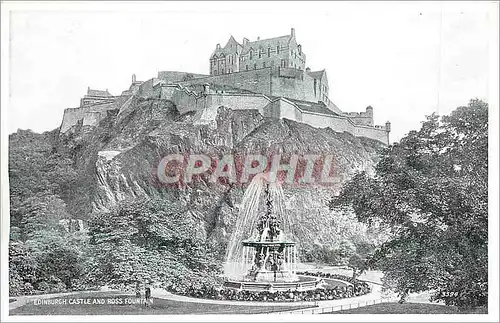 Cartes postales Edinburgh Castle and Ross Fountain