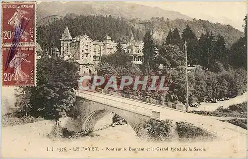 Cartes postales Le Fayet Pont sur le Bonnant et le Grand Hotel de la Savoie