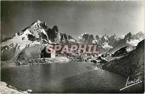 Ansichtskarte AK Chamonix Hte Savoie Le Lac Blanc l'Aiguille Verte