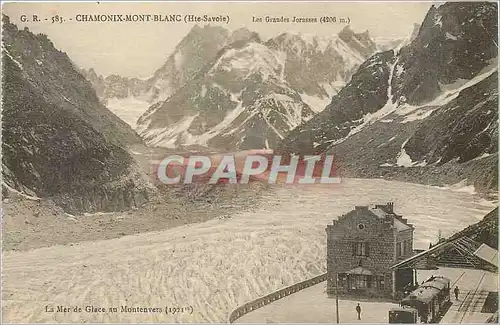 Cartes postales Chamonix Mont Blanc Hte Savoie Train Les Grandes Jorasses