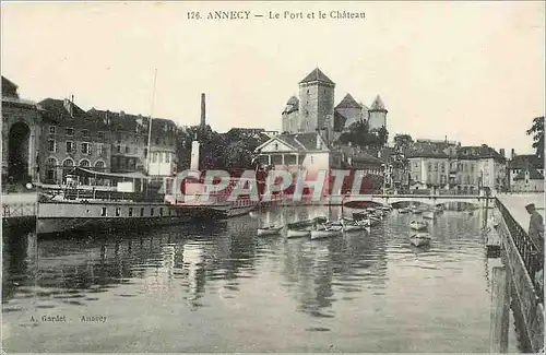 Cartes postales Annecy Le Port et le Chateau