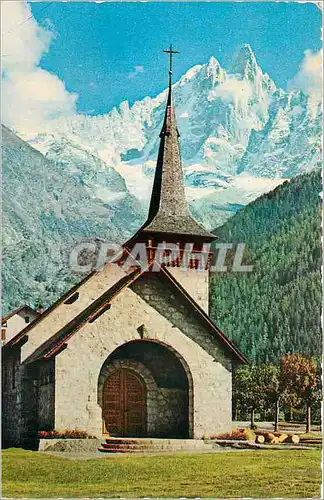 Cartes postales moderne Au Pays du Mont Blanc Avec ses clochers elances vers le ciel l'Homme n a fait au imiter la natur