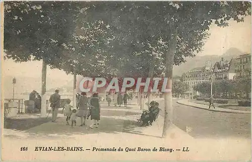 Cartes postales Evian les Bains Promenade du Quai Baron de Blany