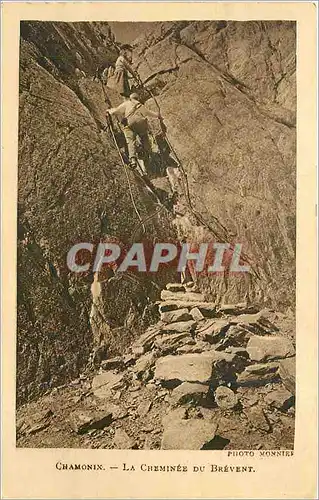 Ansichtskarte AK Chamonix La Cheminee du Brevent Alpinisme