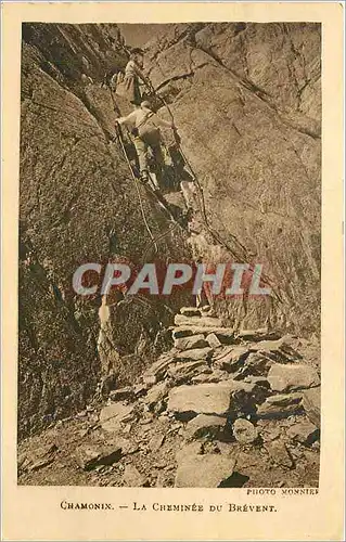 Cartes postales Chamonix La Cheminee du Brevent Alpinisme