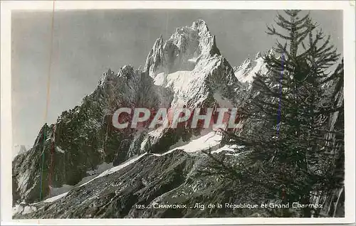 Cartes postales Chamonix Aig de la Republique et Grand Charmoz